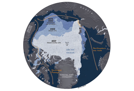 Glacial Ice Melting in the Arctic - Global Warming
