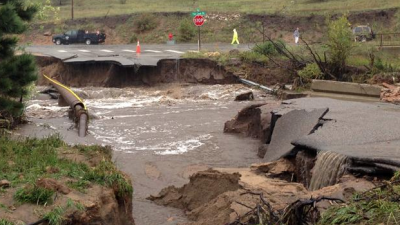Colorado Flooding - Road Washed Away Near Lyons. The Science Behind 100-Year Floods | Steve Spangler Science