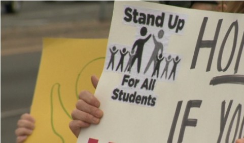 9News - Stand Up for Students Rally 