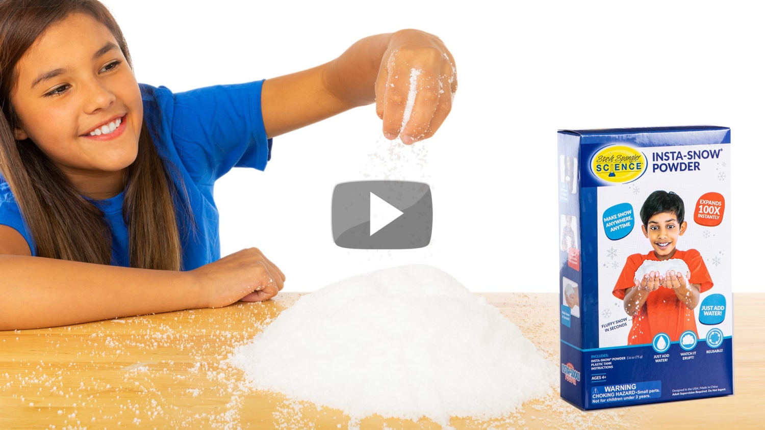 Steve Spangler Science® The Original Insta-Snow® Powder (makes 1/2 gallon -  15g)
